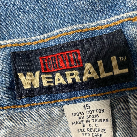 Forever WearAll Denim Skirt Size 15 Medium - Picture 3 of 5